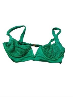 Lahana Swim Women's Green Underwire Bikini Top Sz M